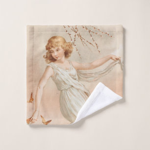 "At Easter Joy" - Vintage Print, L. Prang & Co. Wash Cloth