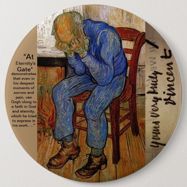 At Eternity's Gate by Van Gogh 6 Cm Round Badge (Front)
