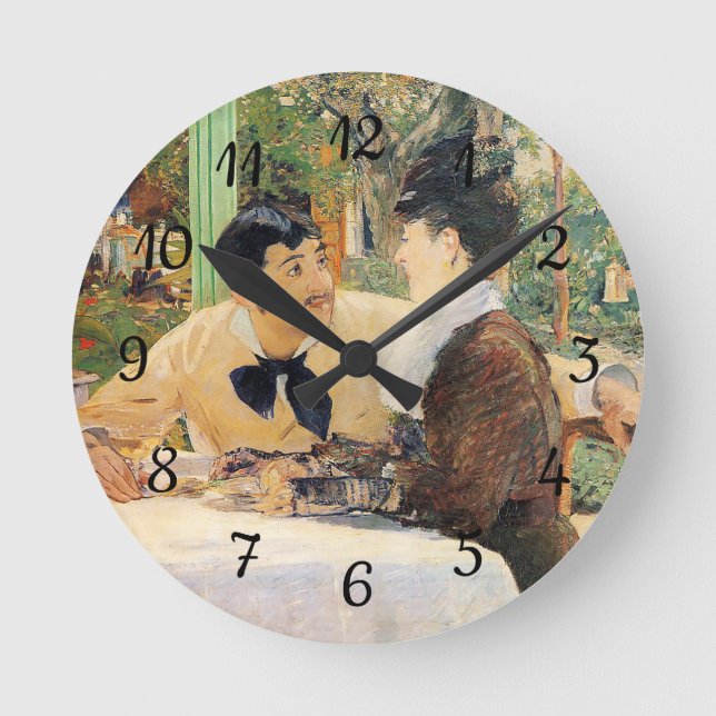 At Father Lathuille's  Edouard Manet   Round Clock (Front)