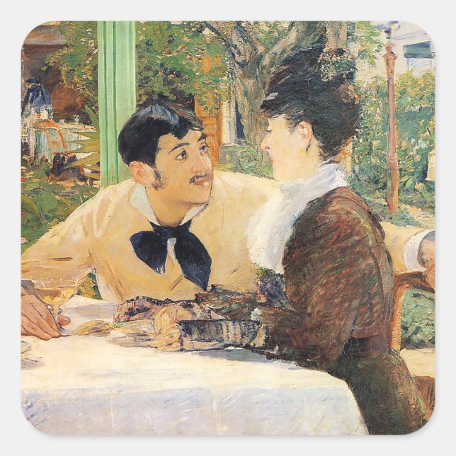 At Father Lathuille's  Edouard Manet      Square Sticker (Front)