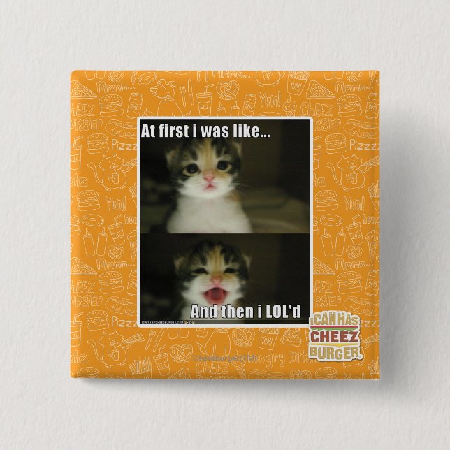 At first I was like 15 Cm Square Badge (Front)