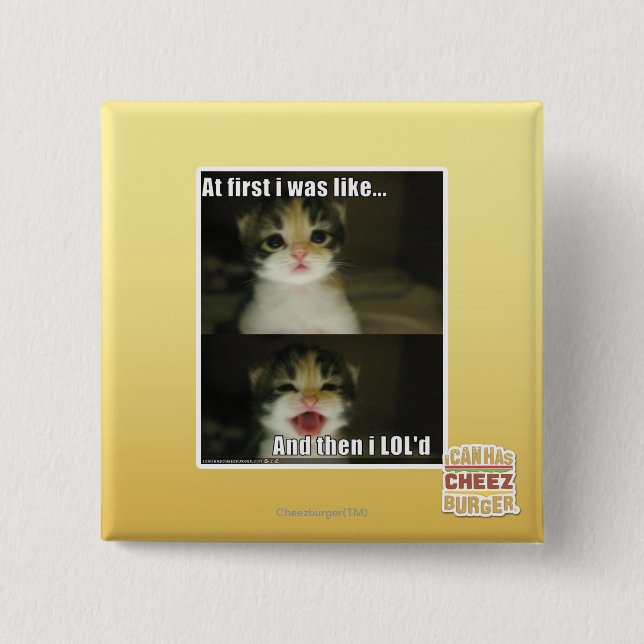 At first I was like 15 Cm Square Badge (Front)