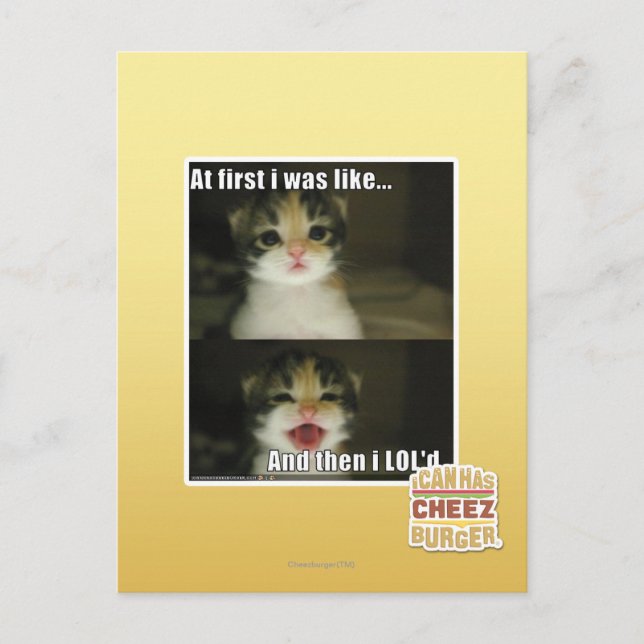 At first I was like Postcard (Front)