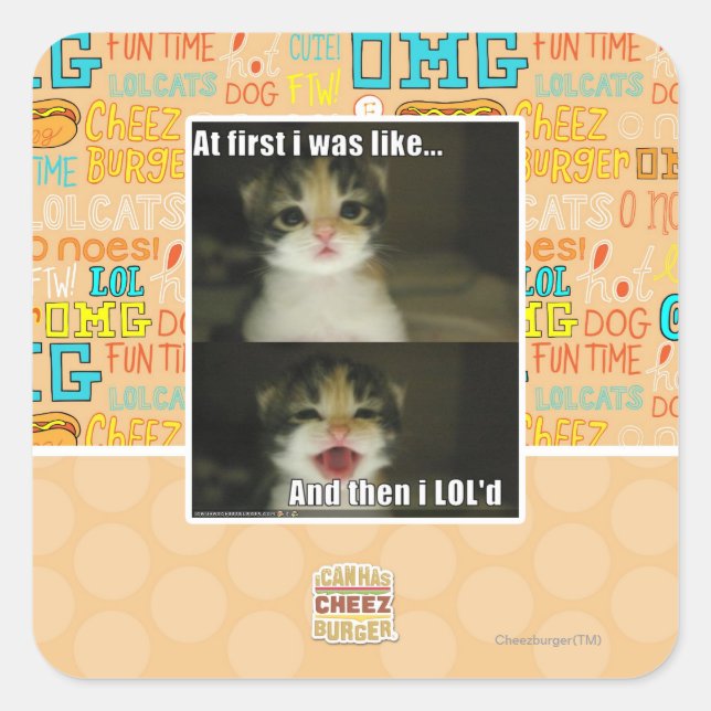 At first I was like Square Sticker (Front)