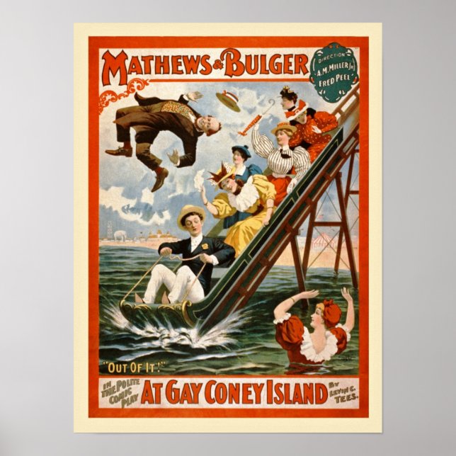 At Gay Coney Island Vintage Poster (Front)