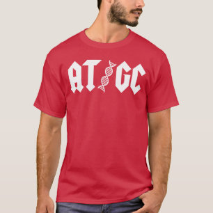 AT GC Biology DNA Strand Double Helix Teacher Stud T-Shirt