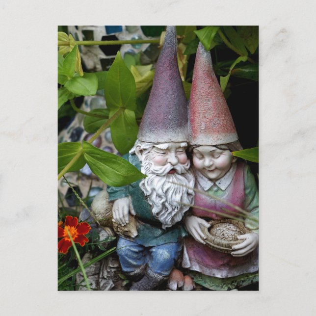At Gnome in the Garden Postcard (Front)