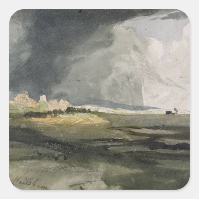 At Hailsham, Sussex: A Storm Approaching, 1821 (w/ Square Sticker (Front)