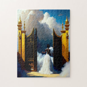 At Heaven's Gate Black Christian Art Puzzle