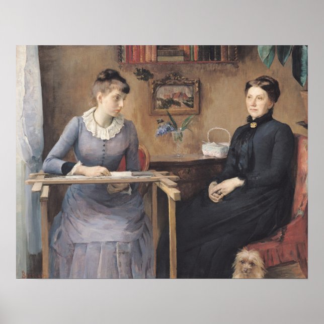 At Home or Intimacy, 1885 Poster (Front)