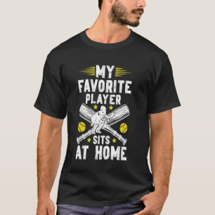 At Home Softball Catcher Dad Of A Softball Catcher T-Shirt