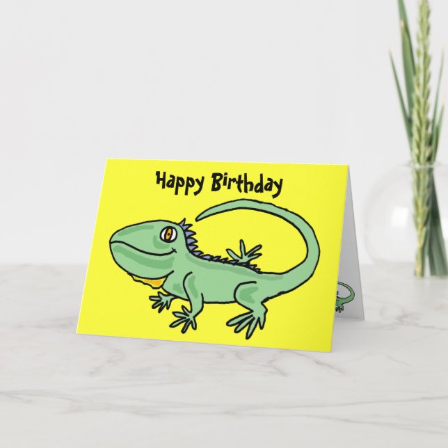 AT- Iguana Birthday Card (Front)