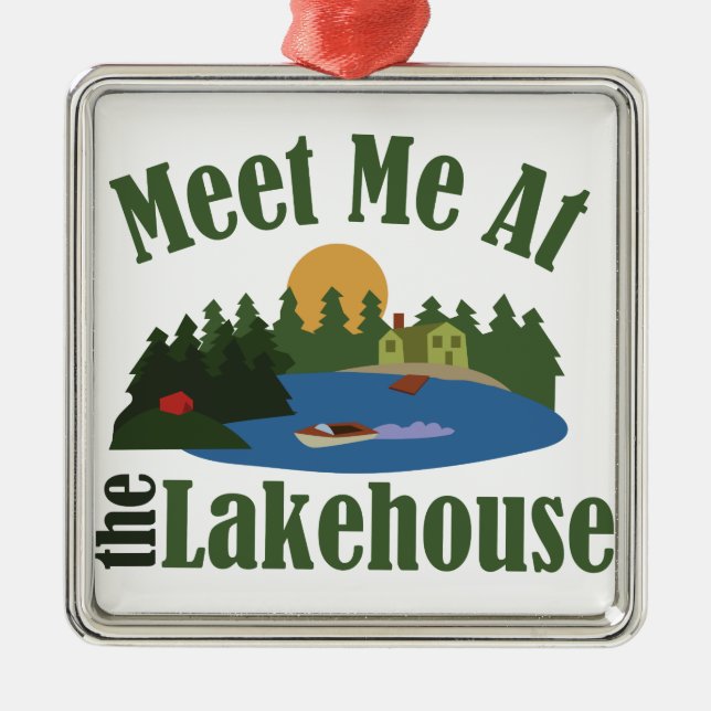 At Lake House Metal Tree Decoration (Front)