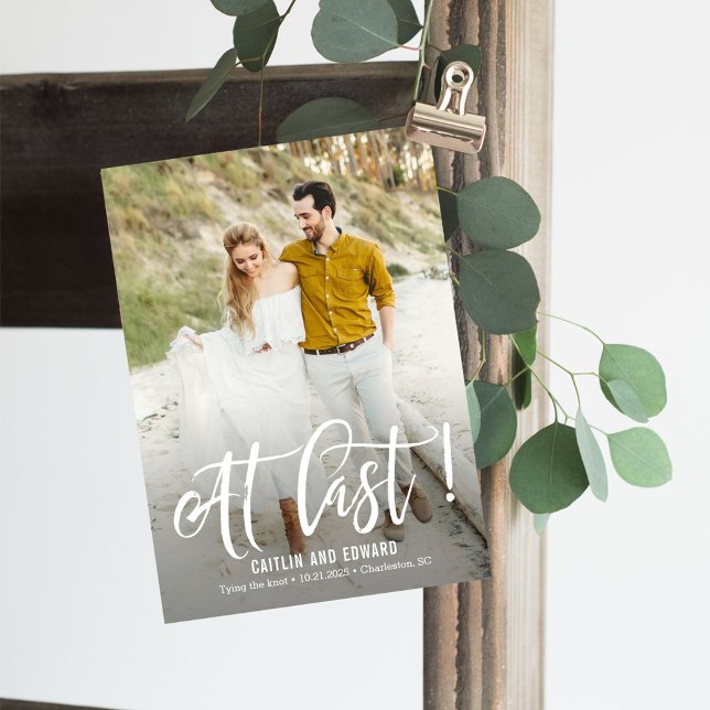 At Last EDITABLE Background Colour Save The Date (Creator Uploaded)
