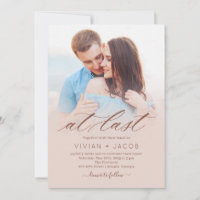 At Last Photo Wedding Invitation