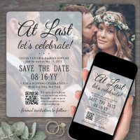 At Last QR Code & Photo Overlay Wedding Reception