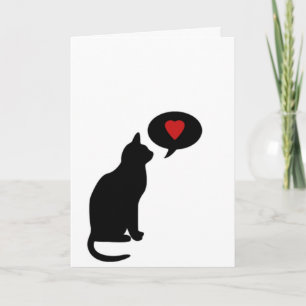 At least your cat loves you holiday card