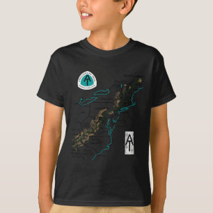 At Logo Appalachian Trail Hiking Map  T-Shirt