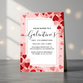 At Love Cute Wife Teen Girl Galentines Day Holiday Invitation