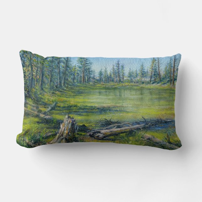 “At Marshes Edge” Lumbar Cushion (Front)