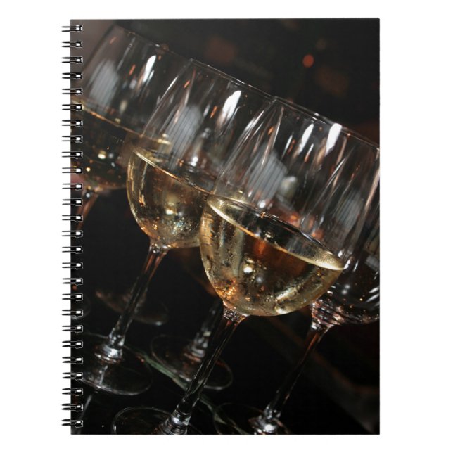 At my age I need wine glasses Spiral Notebook (Front)