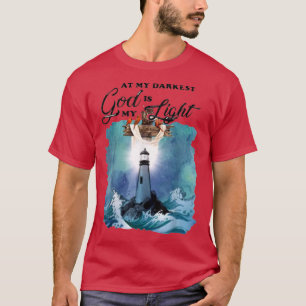 At my darkest god is my light, Lighthouse Jesus Ch T-Shirt