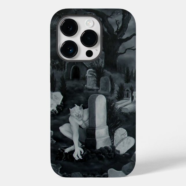 At night on the cemetery - Devil Case-Mate iPhone Case (Back)