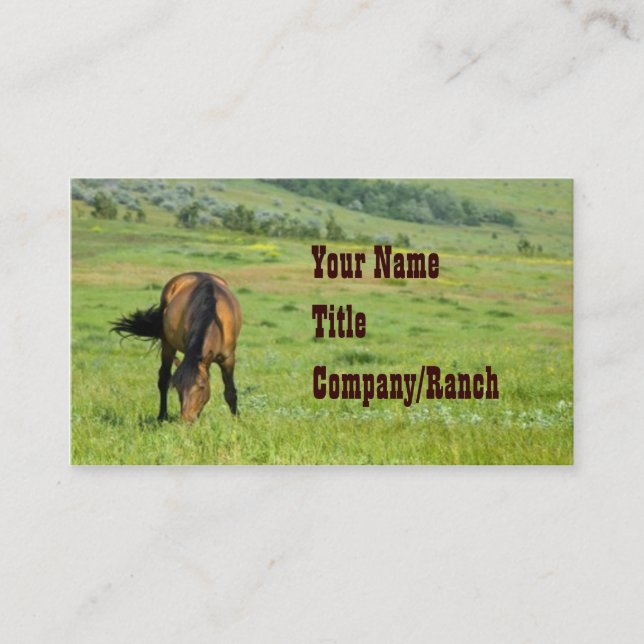 At Pasture Western Business Card (Front)