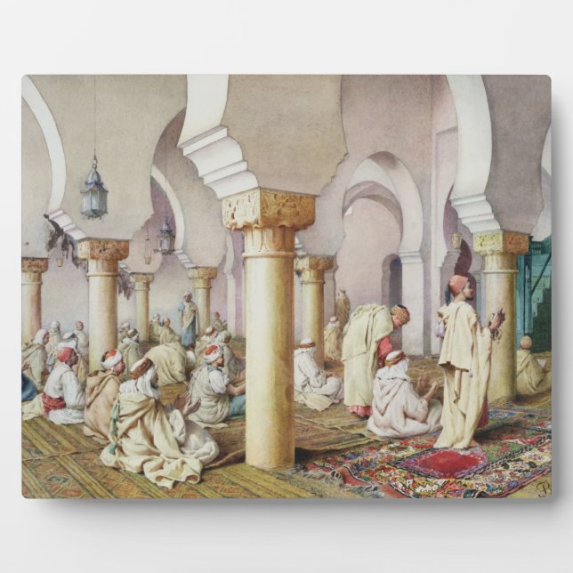 At Prayer in the Mosque, 1884 Plaque (Front)