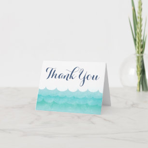 At Sea Nautical Wedding Thank You Cards