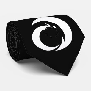 At Sign White on Black Tie