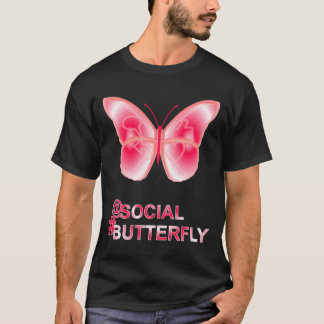 At Social Hashtag Butterfly T-Shirt