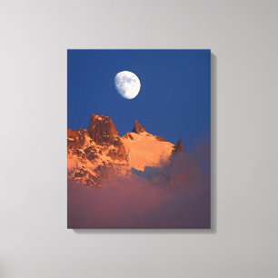 At Sunrise   Aiguille du Plan Chamonix, France Canvas Print