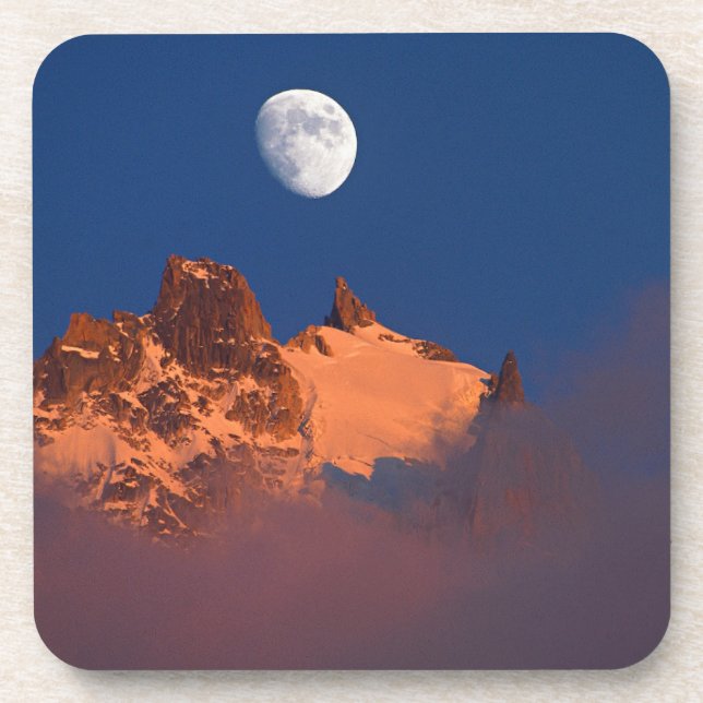 At Sunrise | Aiguille du Plan Chamonix, France Coaster (Front)