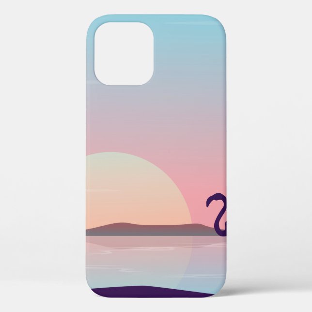 At sunrise flamingo scenery silhouettesflamingo,si Case-Mate iPhone case (Back)