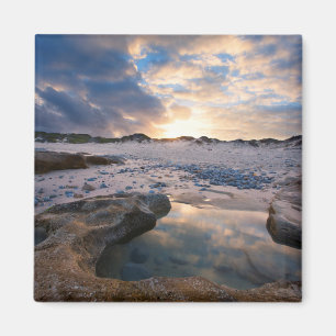 At Sunset In A Puddle Magnet