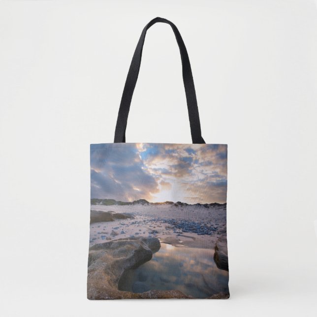 At Sunset In A Puddle Tote Bag (Front)