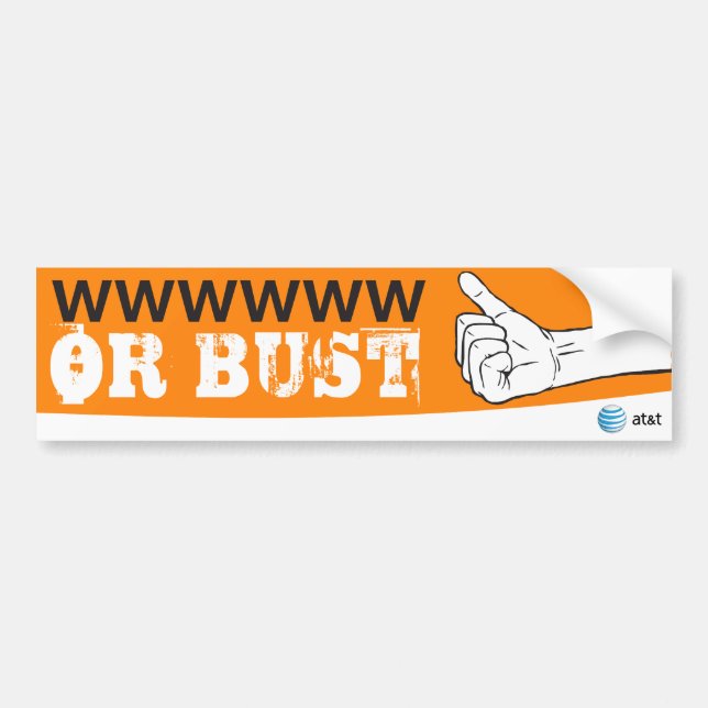 AT&T or bust sticker (Front)