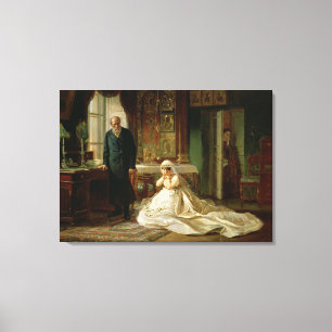 At the Altar, 1870s Canvas Print