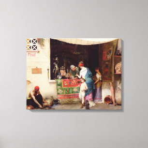At the Antiquarian, 1880 Canvas Print