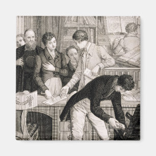 At the Bank, c.1800 (engraving) Magnet