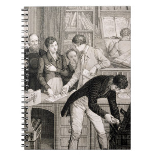 At the Bank, c.1800 (engraving) Spiral Notebook