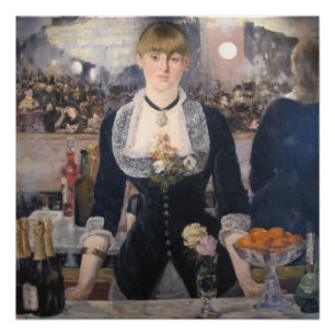 At the bar of the follies-bergere Edouard Manet  Poster