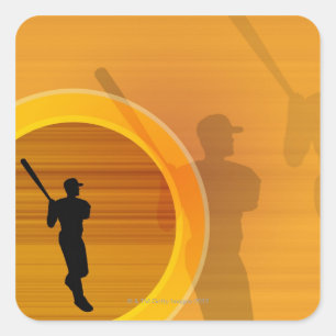 At the Bat Square Sticker