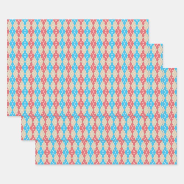 At the Beach Argyle Wrapping Paper Set (Set)