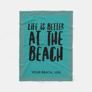 At The Beach Fleece Blanket