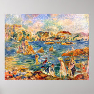 At the beach of Guernesey by Alfred Sisley Poster