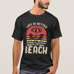 At The Beach Retro Summer Vacation Vibes T-Shirt