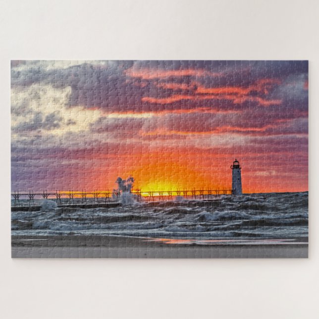At the Beginning of the Sunset Jigsaw Puzzle (Horizontal)