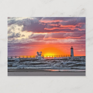 At the Beginning of the Sunset Postcard